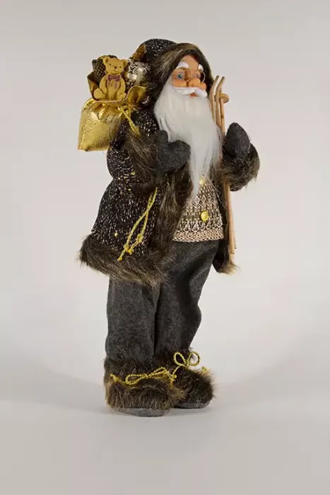 Preview: Nikolaus aus Textil – hochwertige Stofffigur für Weihnachten