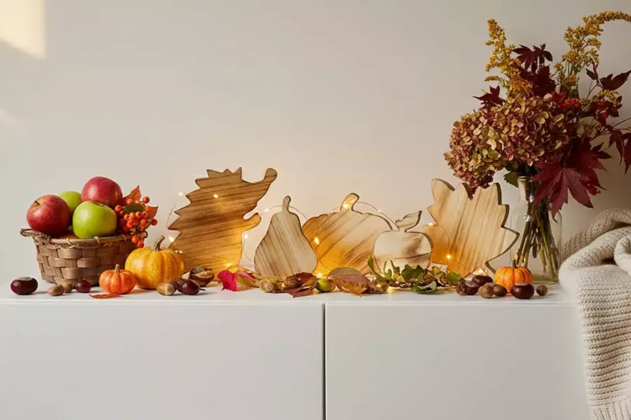 Herbstdeko Set Vario aus Paulownia