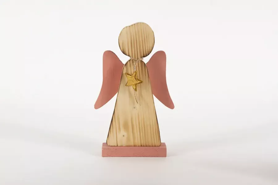 Dekorativer Engel aus Holz, 26 cm – ideale Geschenkidee für Weihnachten