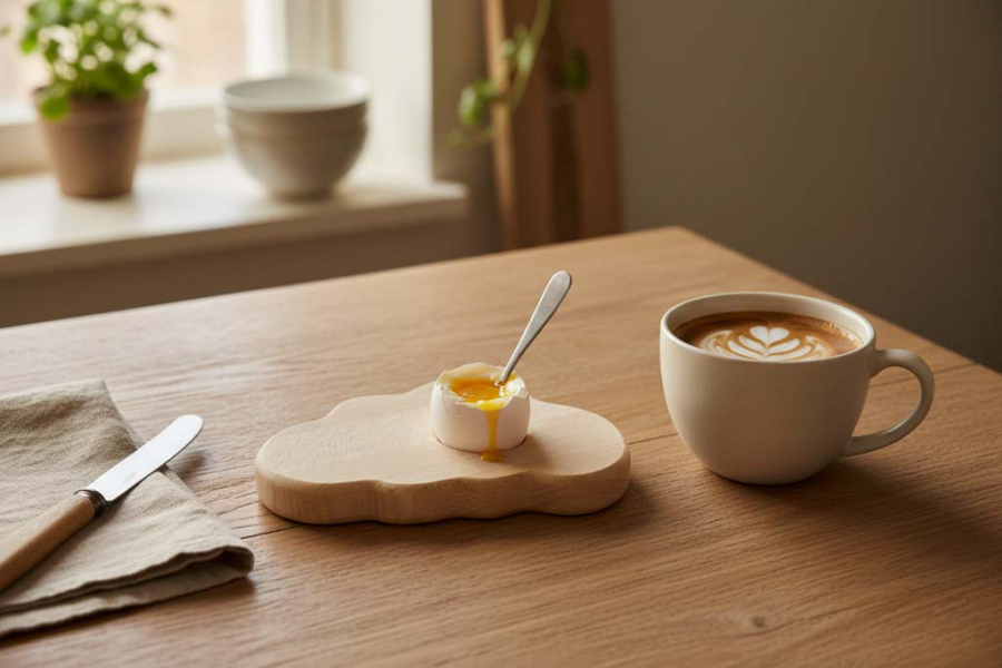 Preview: Eierbrett in Wolkenform aus Holz – jetzt Frühstücksbrett kaufen & genießen