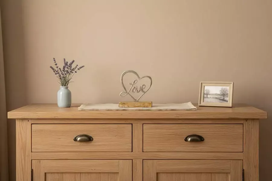 Herz Love aus MetaHerz Love aus Metall – moderne romantische Wohnraumdekorationll auf Holz Sockel