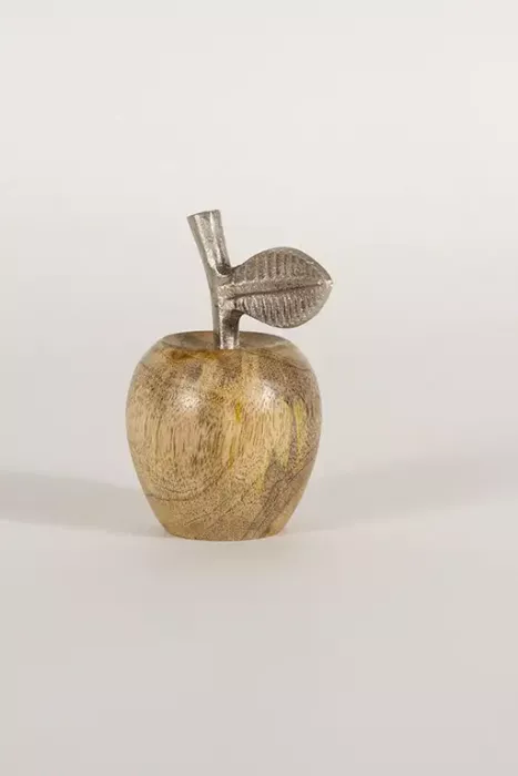 Preview: Dekorativer Apfel aus Mangoholz – natürliche Deko jetzt online kaufen