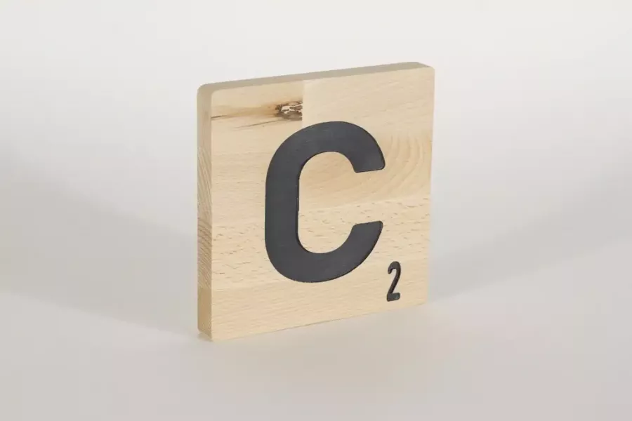 Preview: Holzbuchstaben Buchstabensteine Buche C