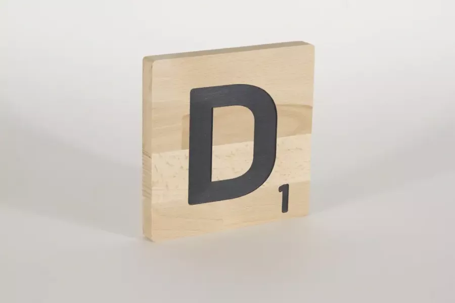 Preview: Holzbuchstaben Buchstabensteine Buche D
