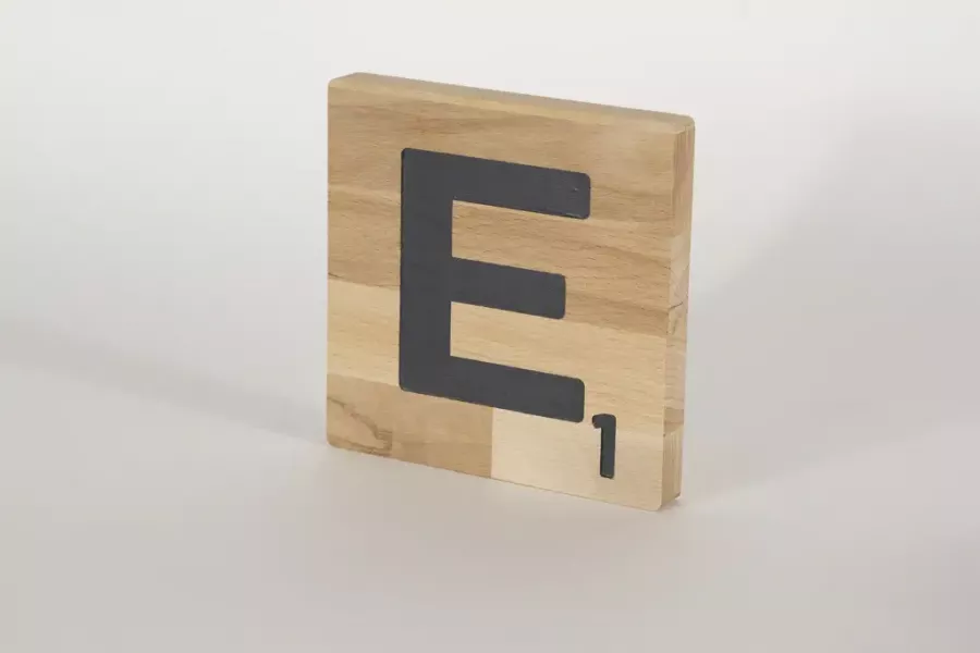 Preview: Holzbuchstaben Buchstabensteine Buche E