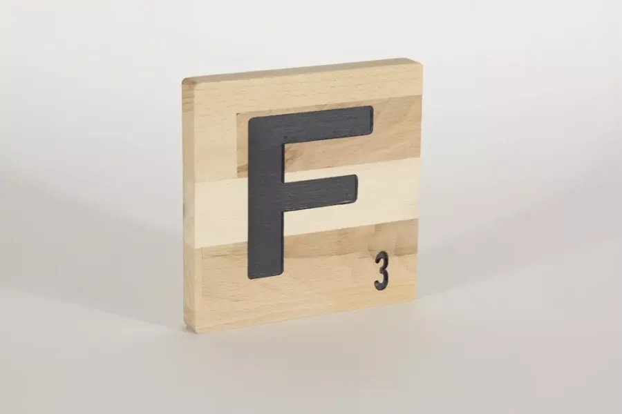 Preview: Holzbuchstaben Buchstabensteine Buche F