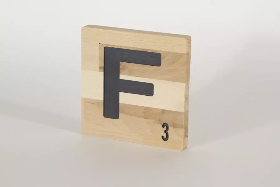 Preview: Holzbuchstaben Buchstabensteine Buche F