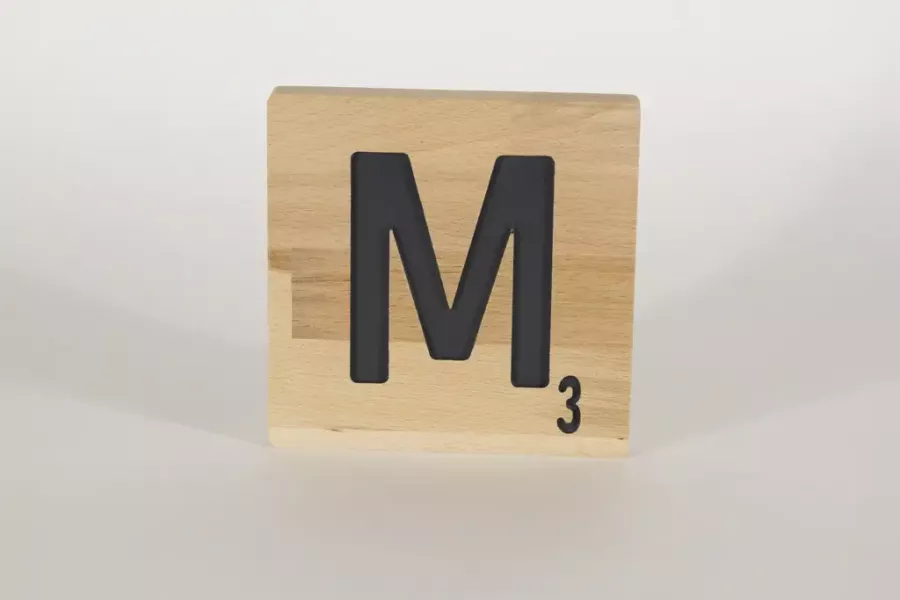 Holzbuchstaben Buchstabensteine Buche M