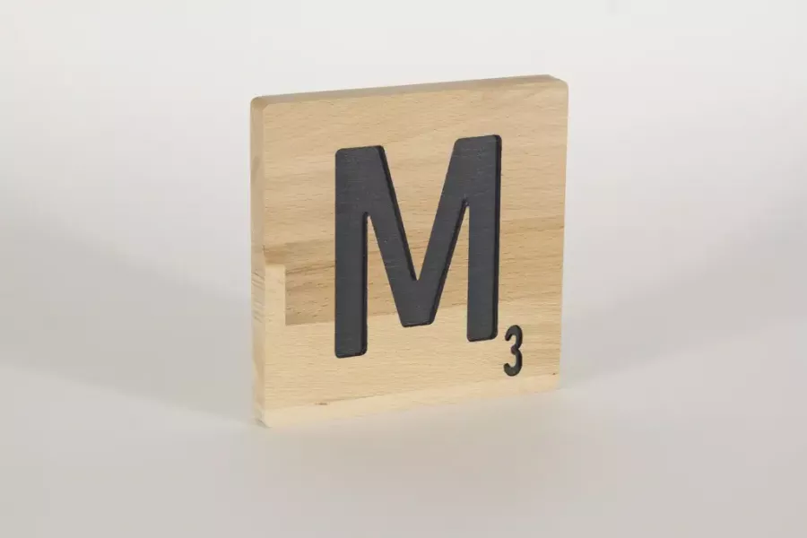 Preview: Holzbuchstaben Buchstabensteine Buche M