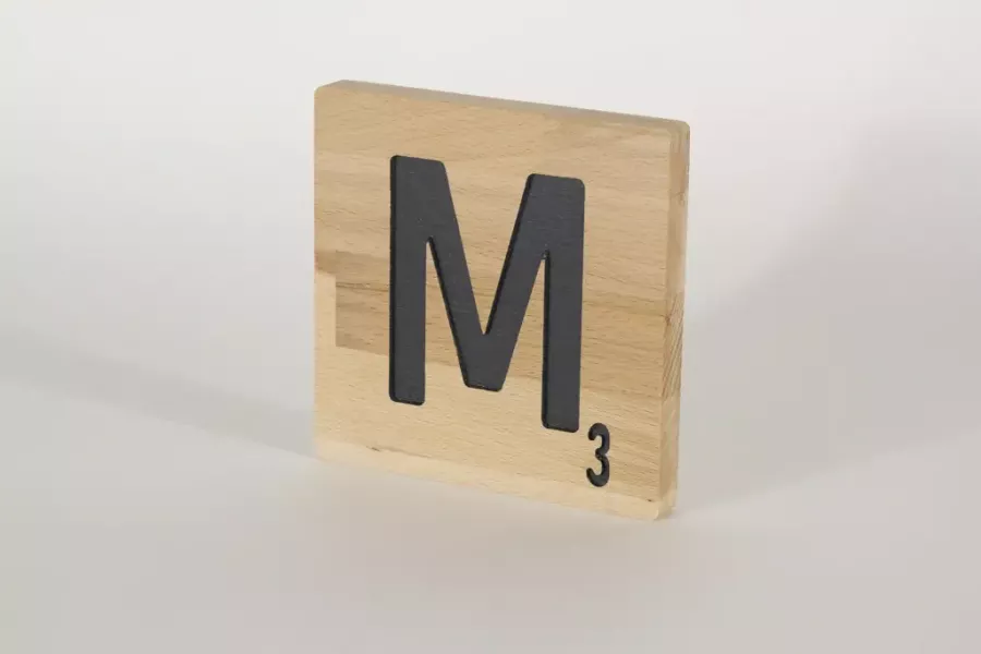 Preview: Holzbuchstaben Buchstabensteine Buche M