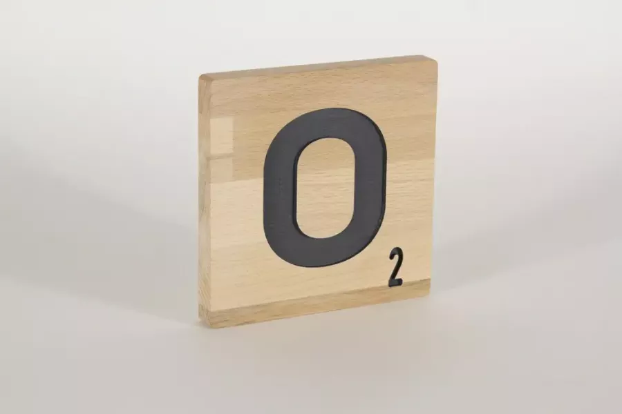 Preview: Holzbuchstaben Buchstabensteine Buche O