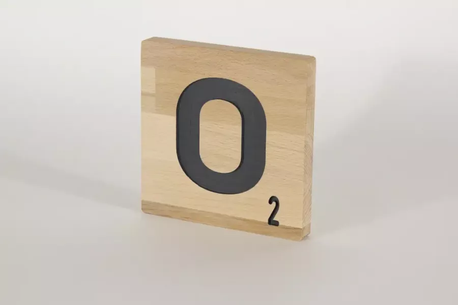 Preview: Holzbuchstaben Buchstabensteine Buche O