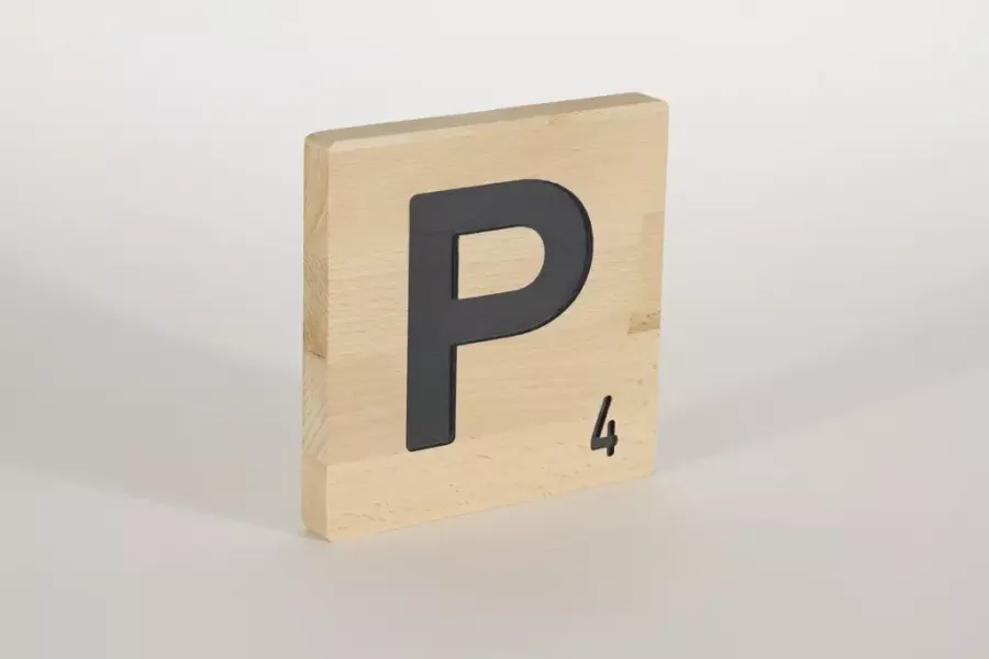 Preview: Holzbuchstaben Buchstabensteine Buche P