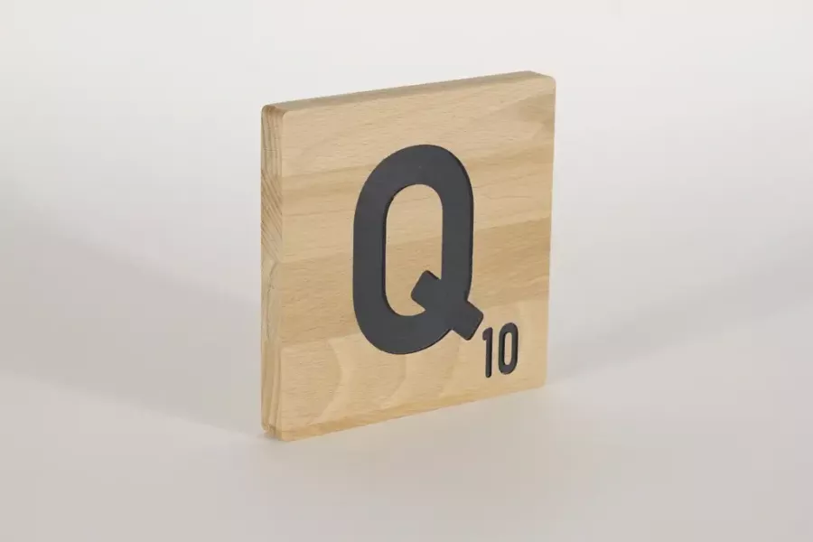 Preview: Holzbuchstaben Buchstabensteine Buche Q