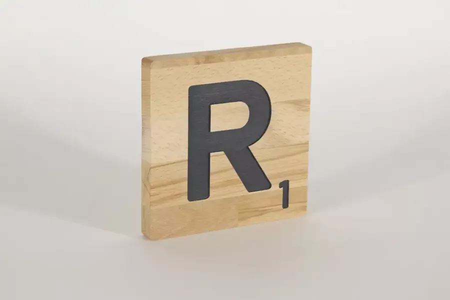 Preview: Holzbuchstaben Buchstabensteine Buche R