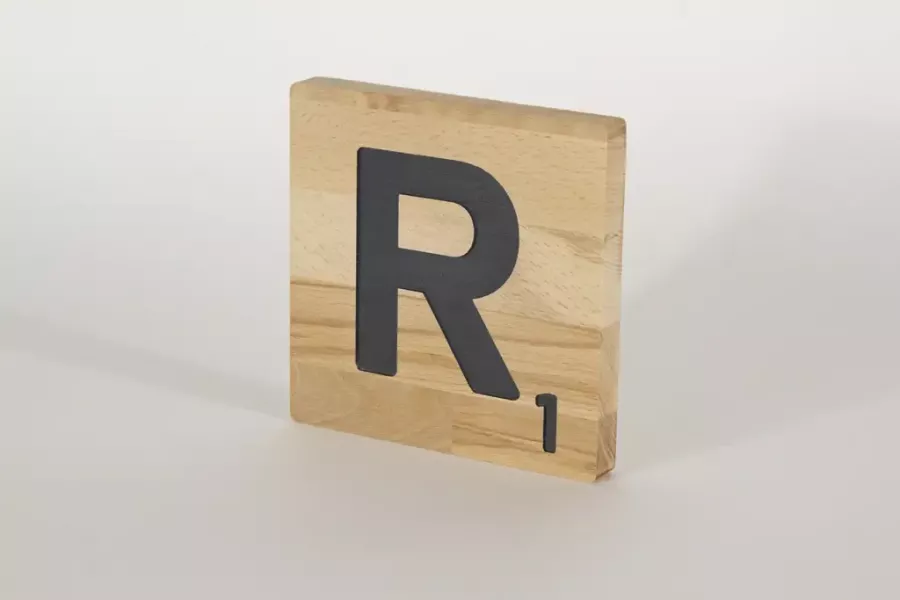 Preview: Holzbuchstaben Buchstabensteine Buche R