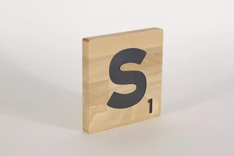 Preview: Holzbuchstaben Buchstabensteine Buche S