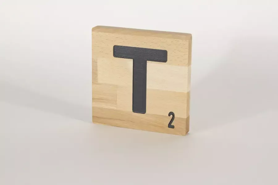 Preview: Holzbuchstaben Buchstabensteine Buche T