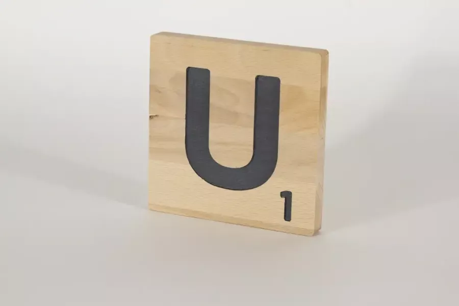 Preview: Holzbuchstaben Buchstabensteine Buche U