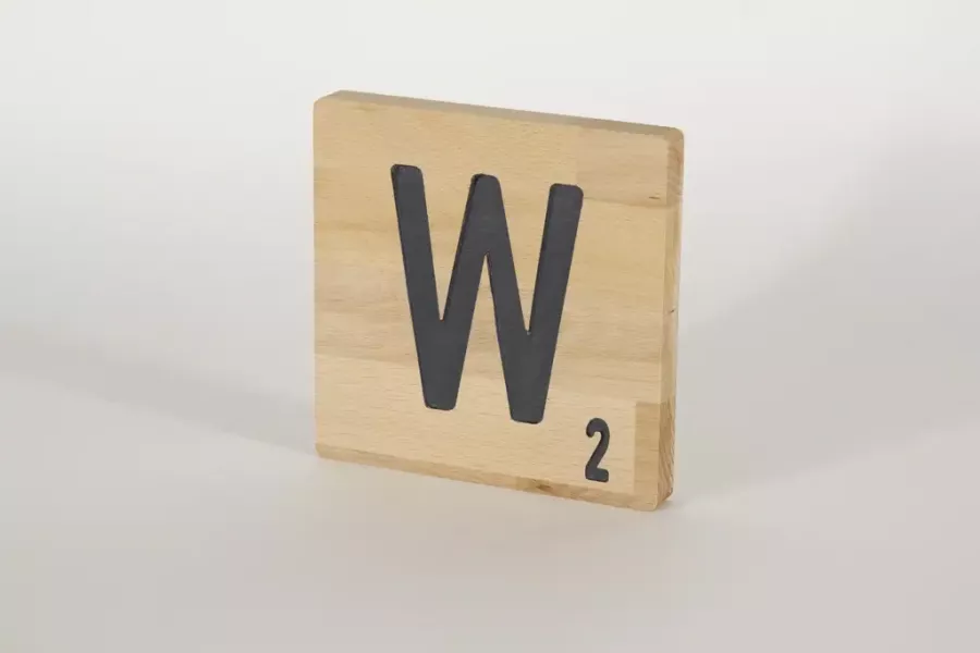 Preview: Holzbuchstaben Buchstabensteine Buche W