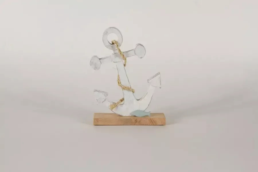 Preview: Anker weiss auf Sockel
