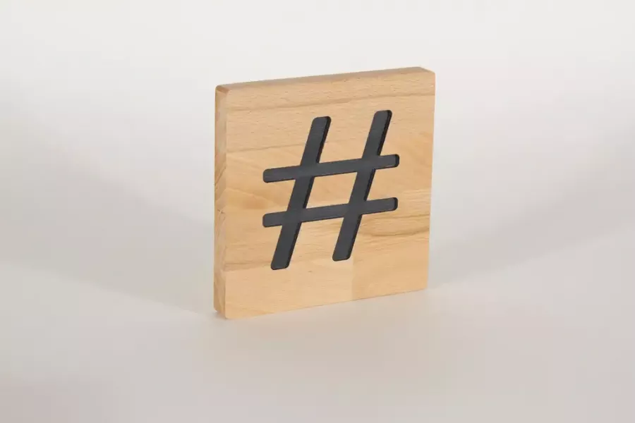 Preview: Holzbuchstaben Buchstabensteine Buche hashtag