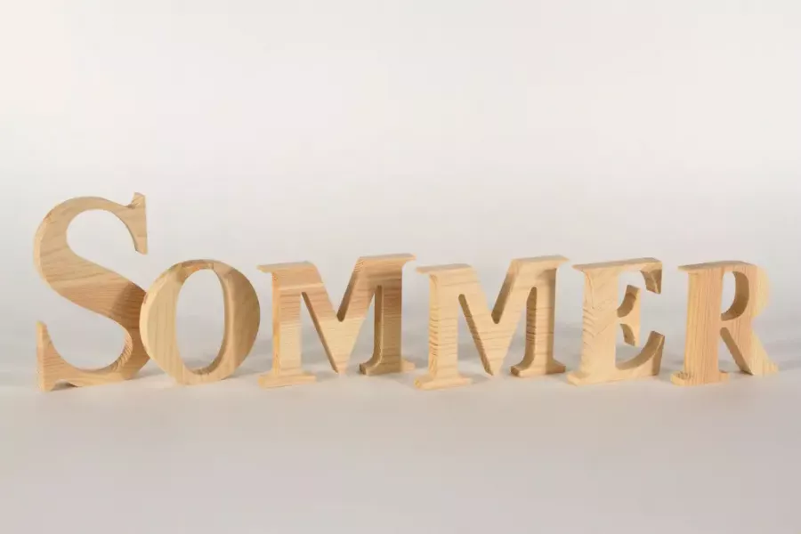 Preview: Schriftzug Sommer Holz für frische Sommerstimmung