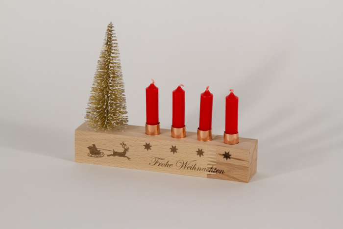 Kerzenständer Advent aus Holz Buche