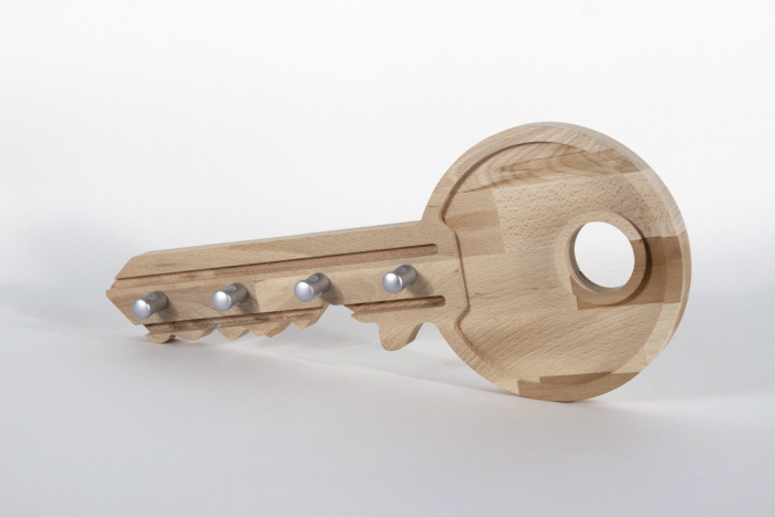 Schlüsselbrett aus Holz Buche