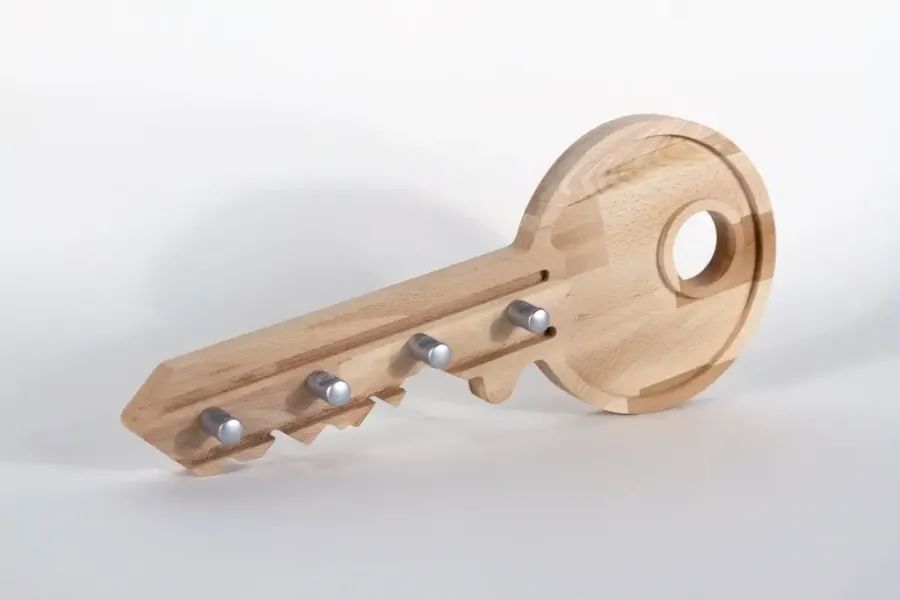 Schlüsselbrett aus Holz Buche
