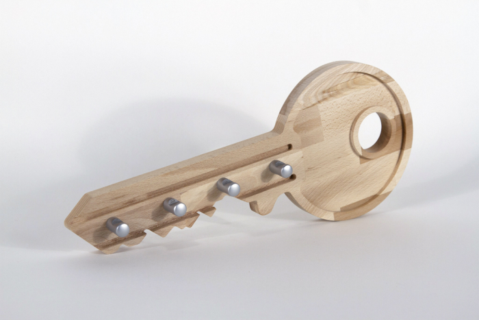 Schlüsselbrett aus Holz Buche