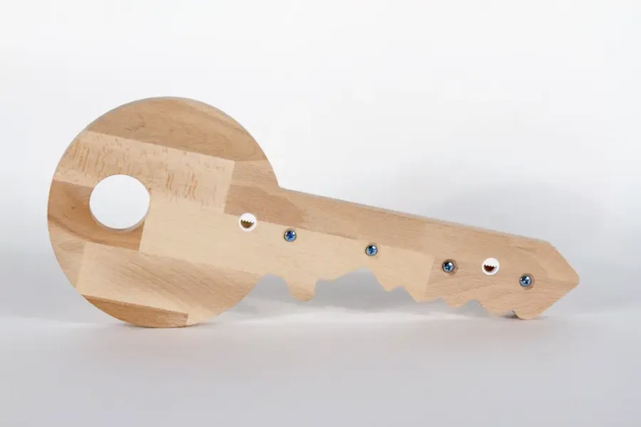 Schlüsselbrett aus Holz Buche