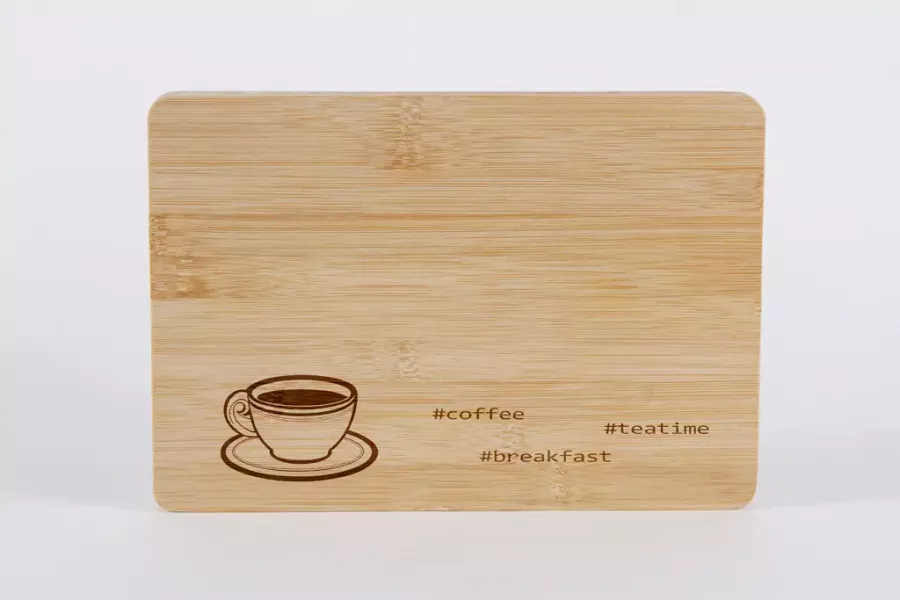 Schneidebrett Bambus Motiv Teatime