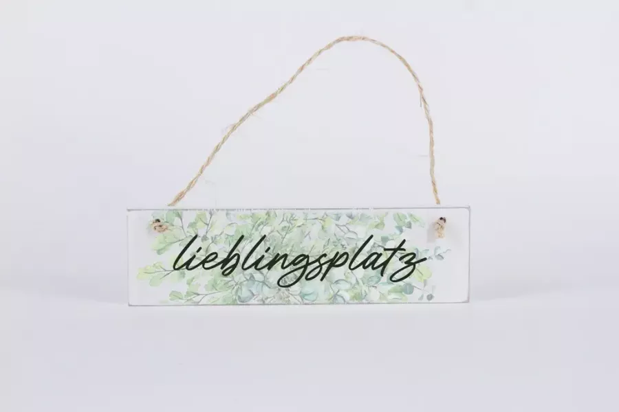 Preview: Deko Schild aus Holz Lieblingsplatz