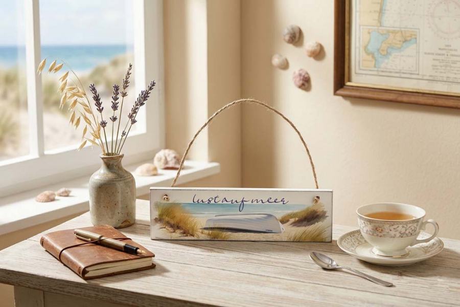 Deko Schild aus Holz Lust auf Meer