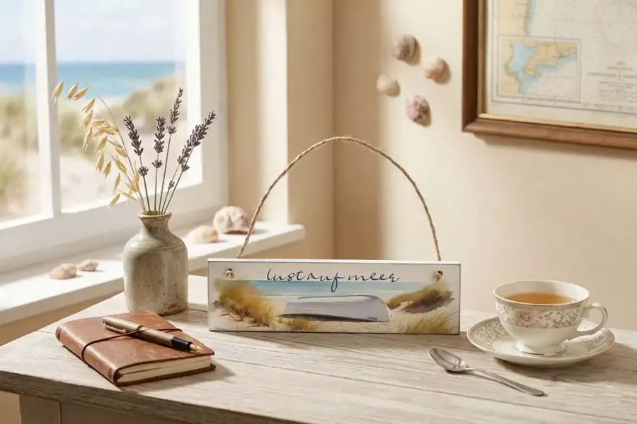 Deko Schild aus Holz Lust auf Meer