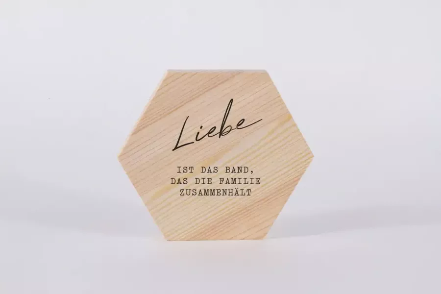 Preview: Holzbild Liebe ist das Band 15cm Kiefer