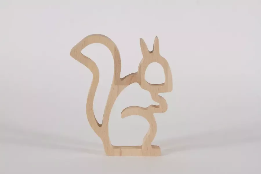 Preview: Eichhörnchen aus Holz Silhouette Buche