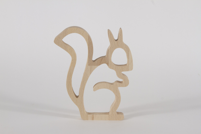 Eichhörnchen aus Holz Silhouette Buche