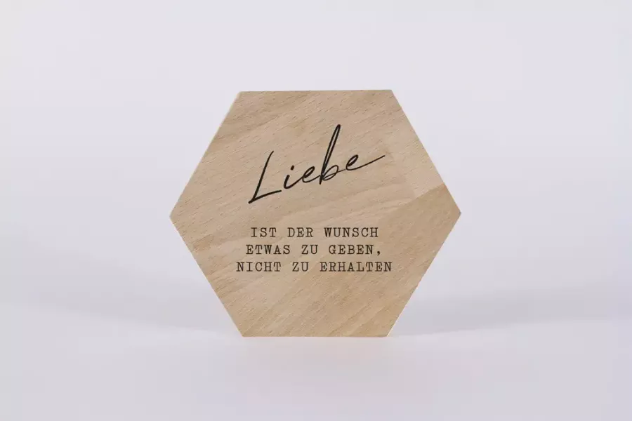 Preview: Holzbild Liebe ist der Wunsch 15cm Buche
