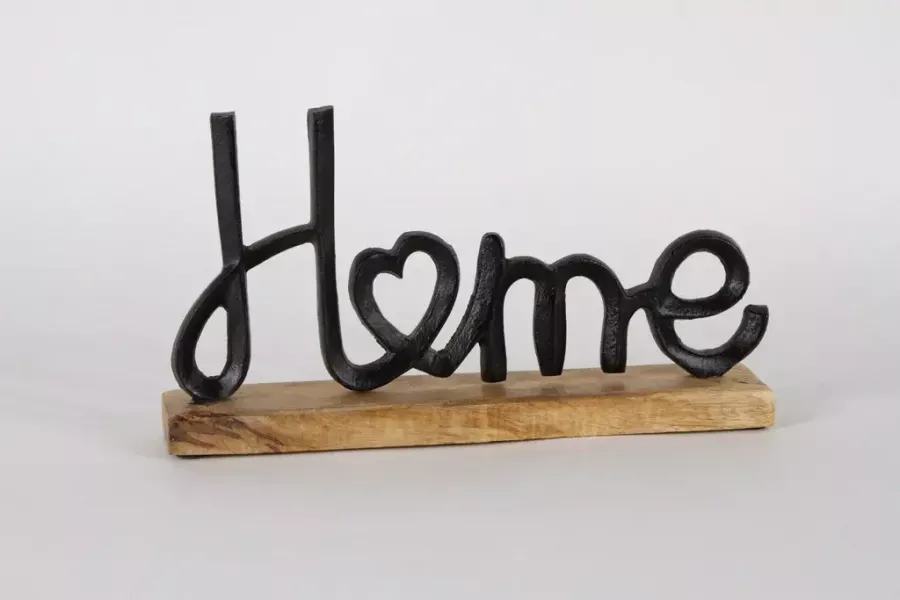Preview: Dekorativer Metall-Schriftzug Home für Wohnzimmer oder Flur