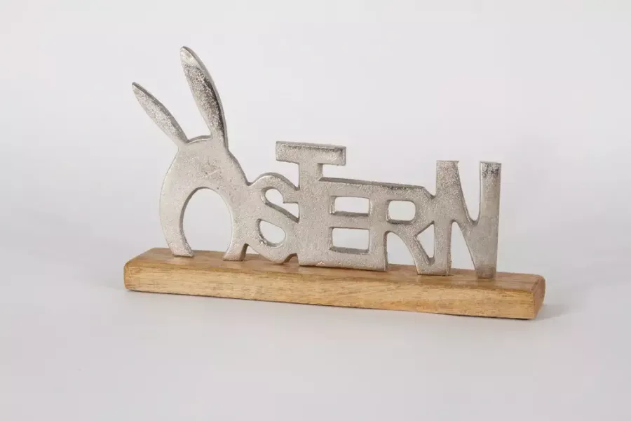 Preview: Metall-Schriftzug Ostern als elegante Tischdeko