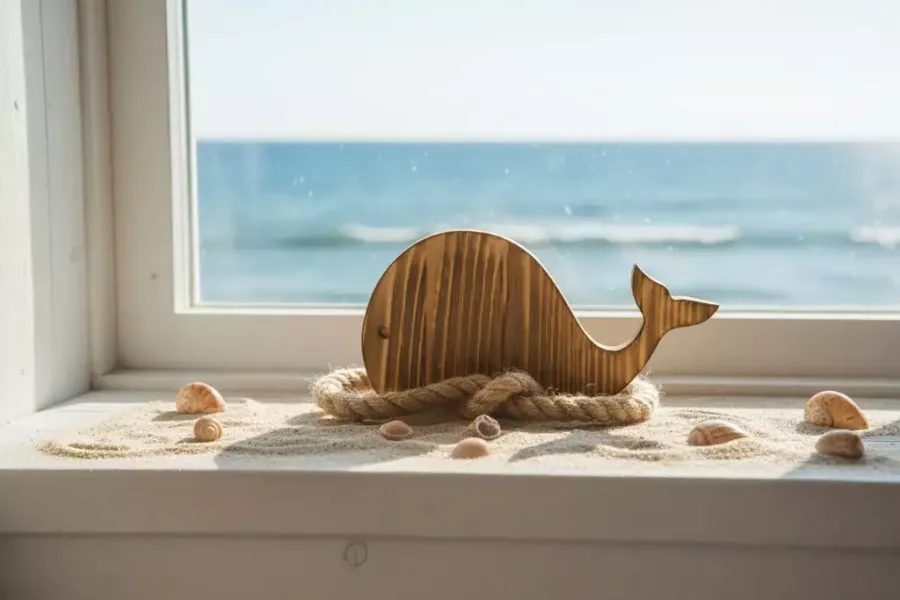 Wal aus Holz – maritime Dekoration für Wohnzimmer und Büro