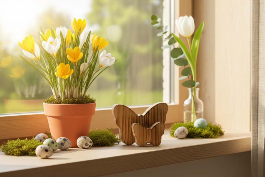 Preview: Handgefertigter Schmetterling aus Holz – perfekte Tischdeko für Frühling & Sommer.