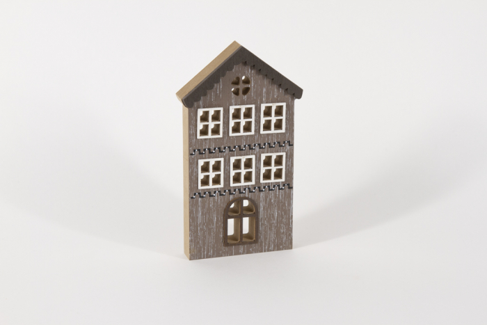 Haus aus Holz MDF braun 20 cm