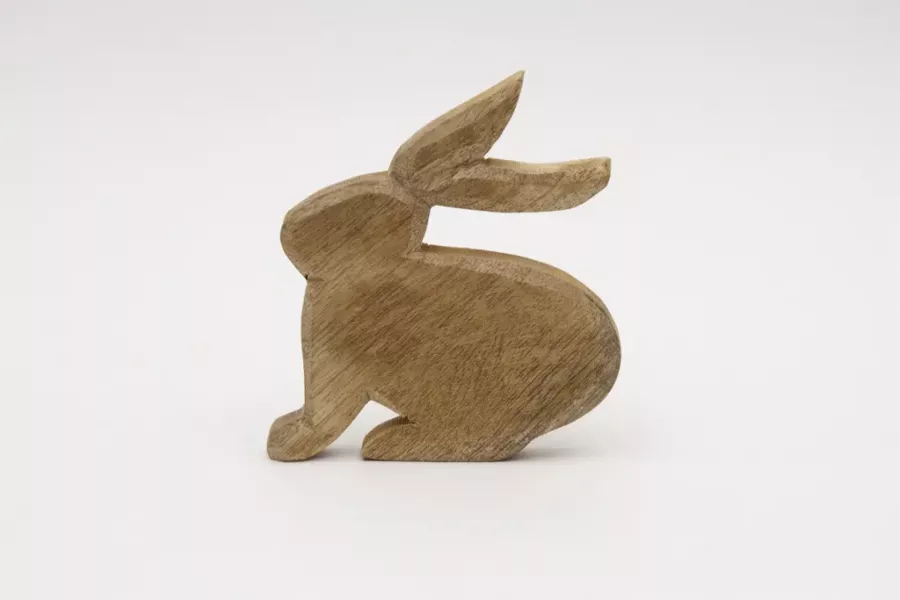 Preview: Hase aus Mangoholz naturholz schlichtes Design jetzt kaufen