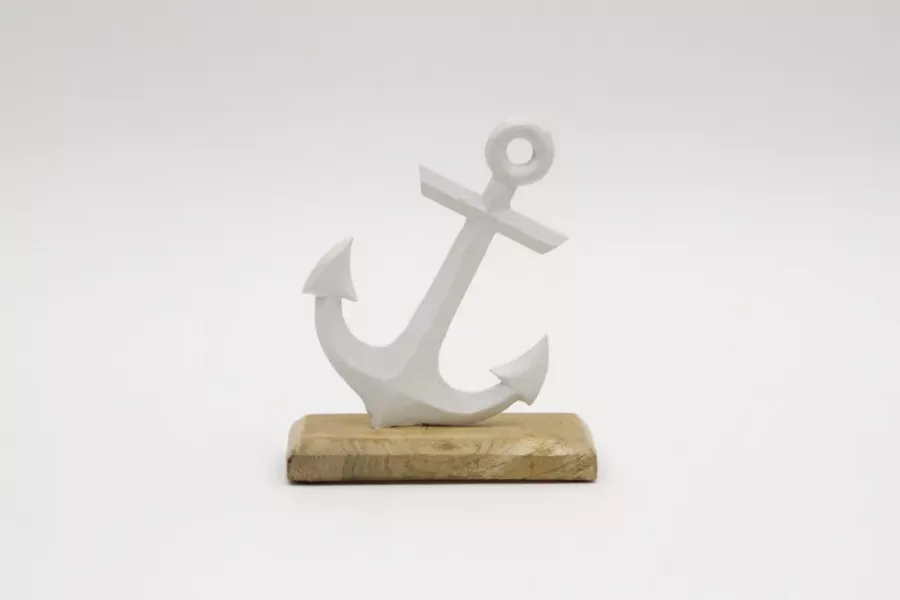 Preview: Anker aus weißem Metall – maritime Deko jetzt online bestellen