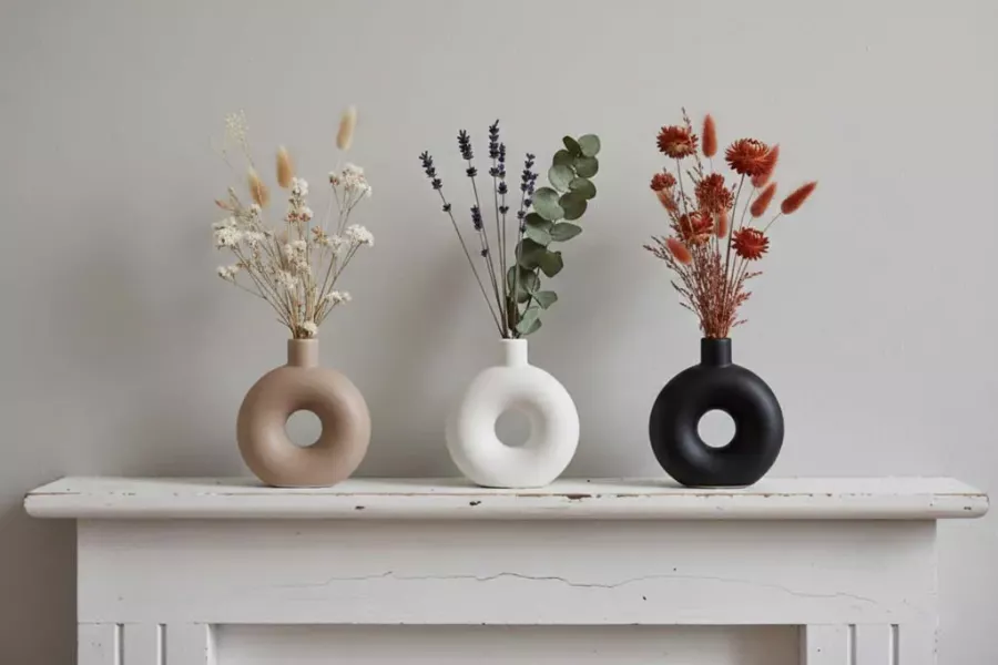 Trockenblumenvase aus Keramik