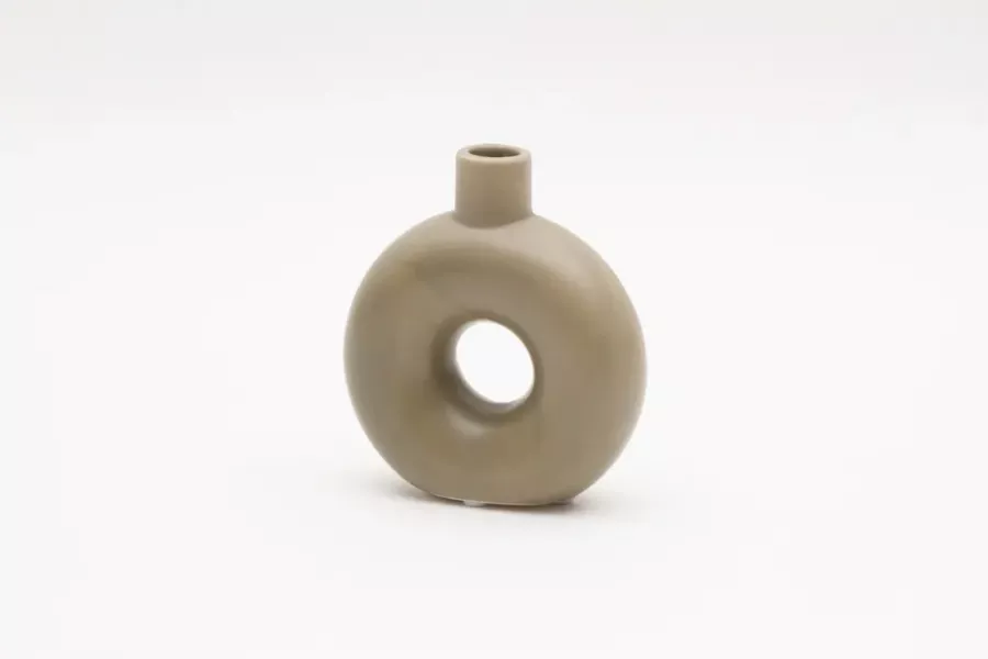 Minimalistische Keramik Vase für Pampas und Trockenblumen
