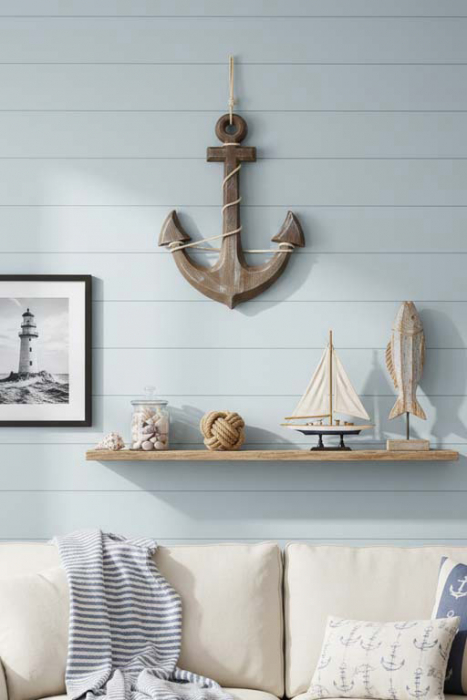 Preview: Anker aus braunem Holz – maritime Deko jetzt online bestellen